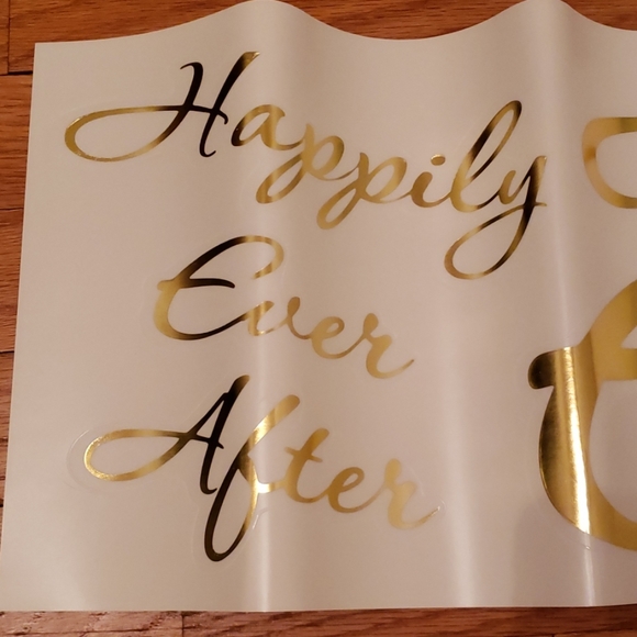 2 for$5 🚀 Peel & Stick Happily Ever After Gold Wall Decal - Picture 6 of 6